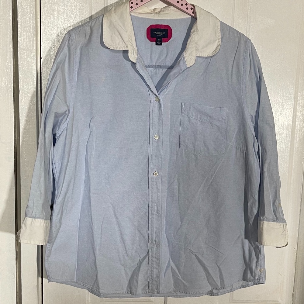 AEO 3/4 Sleeve Button Up